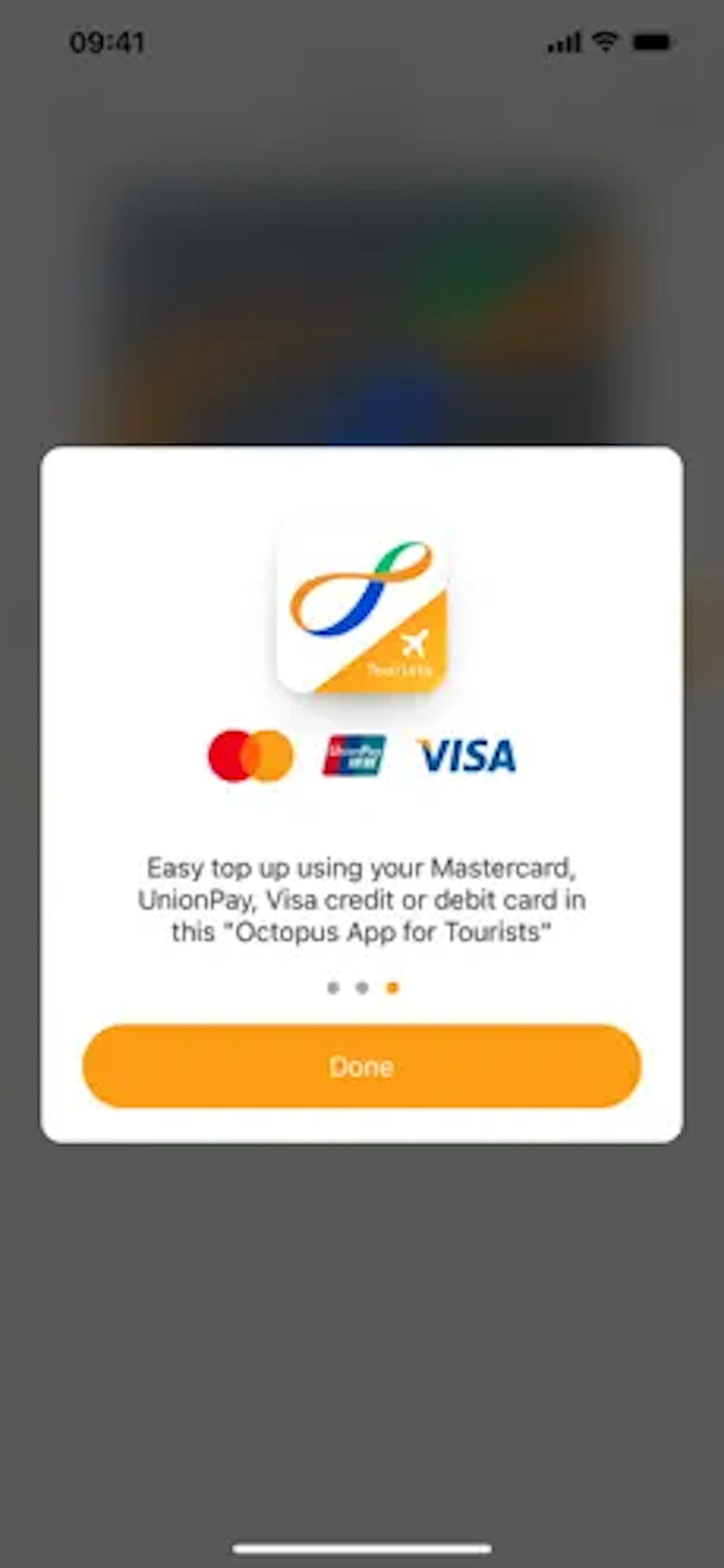 八達通旅客版App支援非香港發出的萬事達卡、銀聯或Visa信用卡。（網頁圖片）