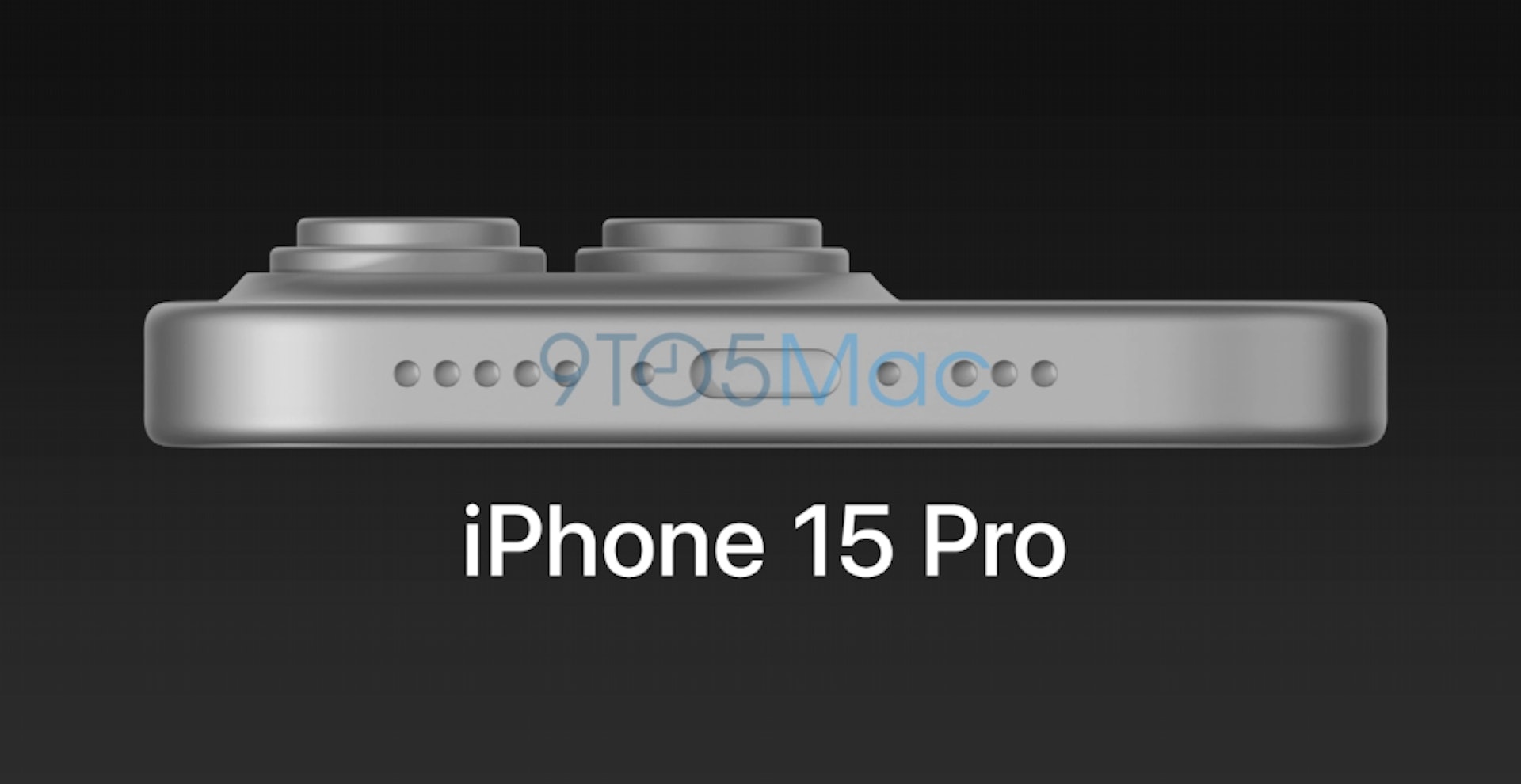 iPhone 15 Pro 位於機底的 Lightning 插槽更改成傳聞中的 USB-C 插槽（圖 9to5Mac）