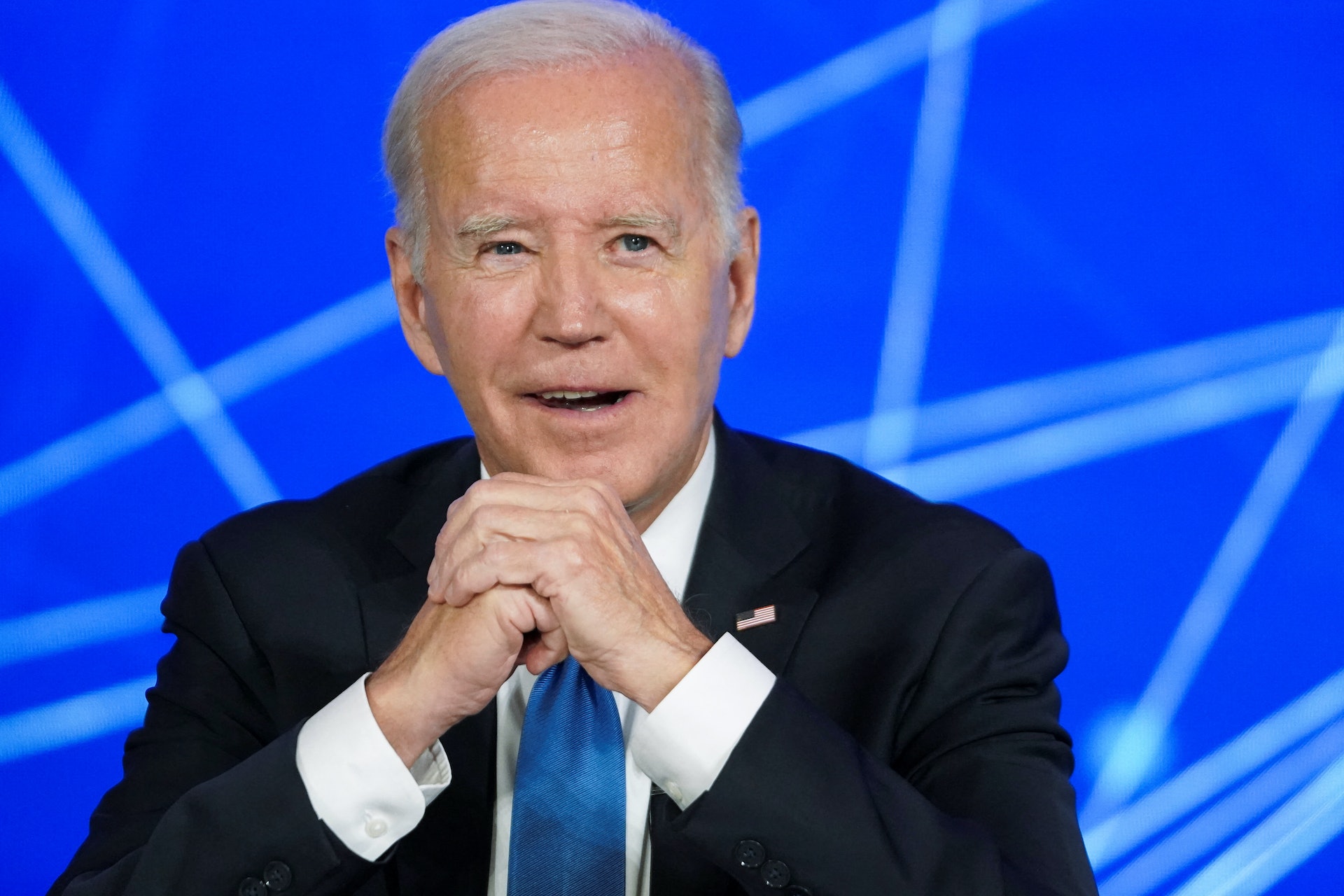 圖為美國總統拜登（Joe Biden）2023年6月20日在加州出席人工智能（AI）活動。（Reuters）